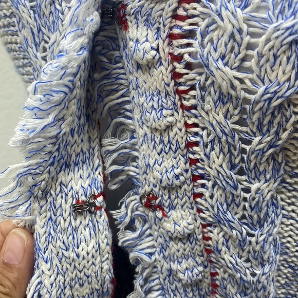 Anthropologie Angel Of The North Elliott Fringe Cardigan Sweater size medium - Picture 9 of 13
